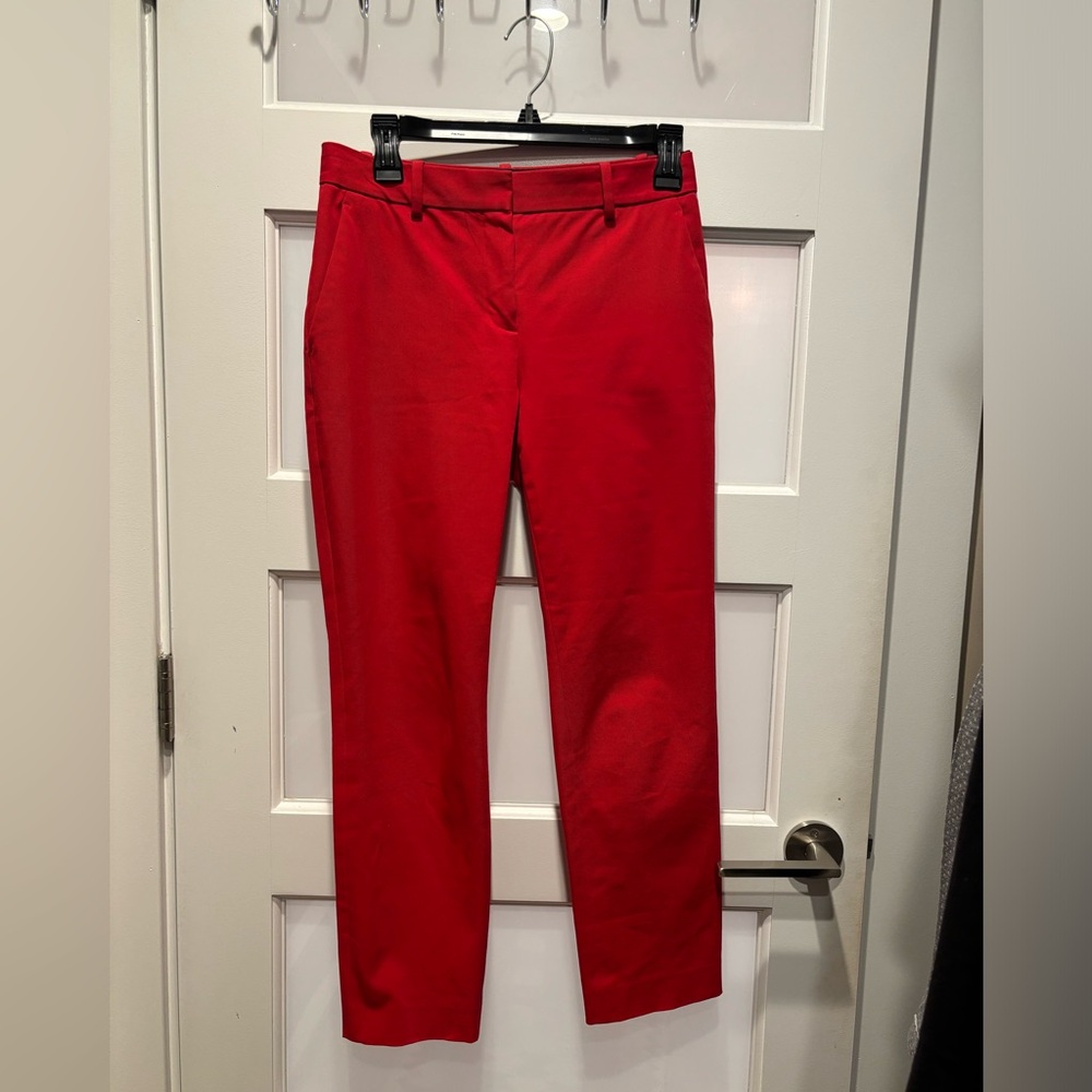 Theory cotton red pants